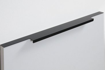Ray торцевая мебельная ручка для фасадов 400 мм черный матовый