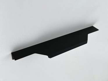 3204 торцевая мебельная ручка для фасадов 200 мм черный матовый