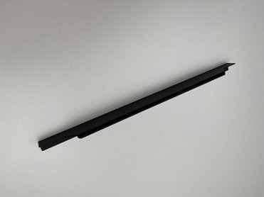 3204 торцевая мебельная ручка для фасадов 400 мм черный матовый