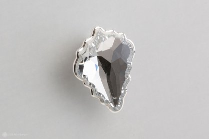 Glam ручка кнопка серебро и кристаллы Swarovski, большая