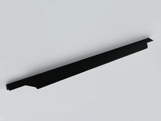3204 торцевая мебельная ручка для фасадов 500 мм черный матовый