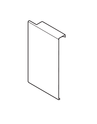 LEGRABOX, Заглушка для держателя фасада высокого внутреннего ящика со вставкой, лев., пластмасса, гавана коричневый