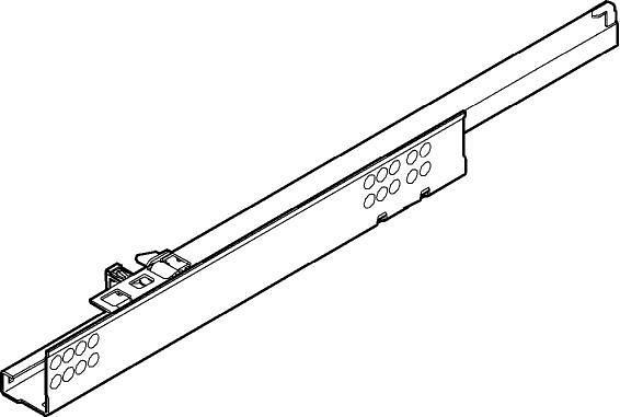 TANDEM с BLUMOTION для боковин 11-16 мм, частичного выдвижения, 30кг, 410мм, прав.