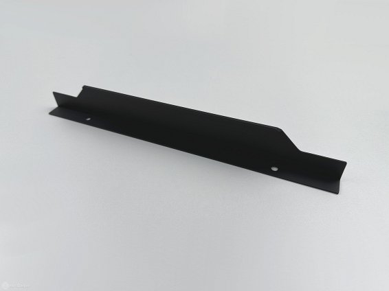 3204 торцевая мебельная ручка для фасадов 300 мм черный матовый