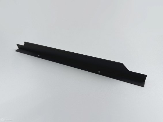 3204 торцевая мебельная ручка для фасадов 400 мм черный матовый