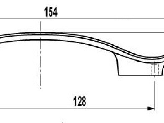 FS131 мебельная ручка-скоба 128 мм золото прованс с жемчужно-белой матовой патиной