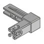 Крепежный уголок SMARTCUBE 2-сторонний, черный