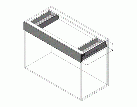 Ящик под мойку TANDEMBOX antaro (98,5х450), крепление inserta, сер.