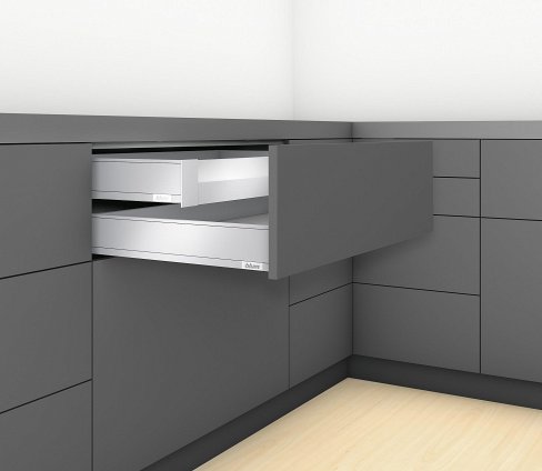 Внутренний ящик LEGRABOX pure (высота M 90,5, глубина 500 мм), под вставку, терра-черный