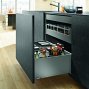 Ящик LEGRABOX pure (высота F 241, глубина 500 мм, до 70 кг), для тонких фасадов, терра-черный