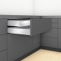 Внутренний ящик LEGRABOX pure TIP-ON BLUMOTION (высота M 90,5, глубина 400 мм, до 40 кг), под вставку, терра-черный